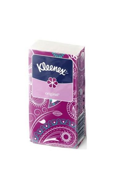 Платочки носовые Kleenex 3сл 1шт Белые Original