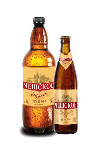 Пиво Чешское Оригинальное  св.паст.фильтр. 0,45 л ст/б/12 Альпина