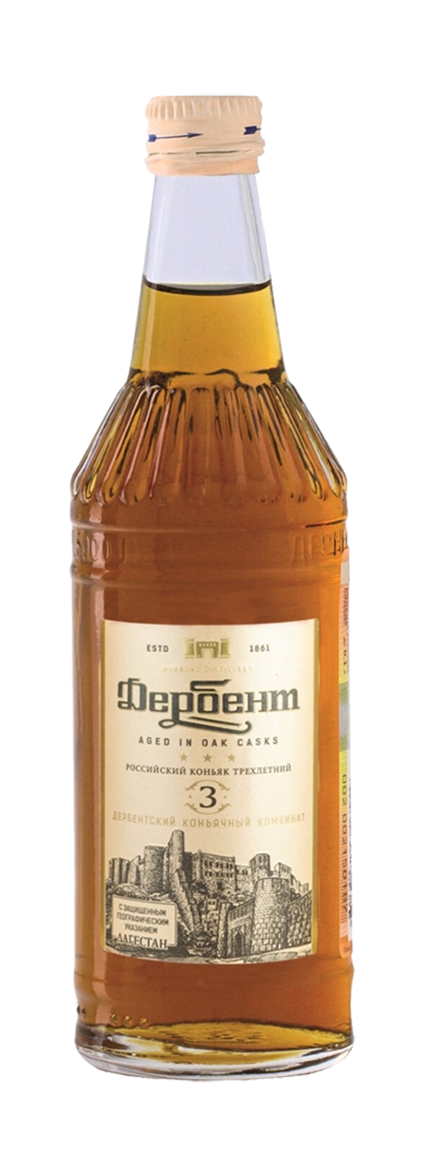 Дербент*** коньяк трехлетний 0,1л 40%*24