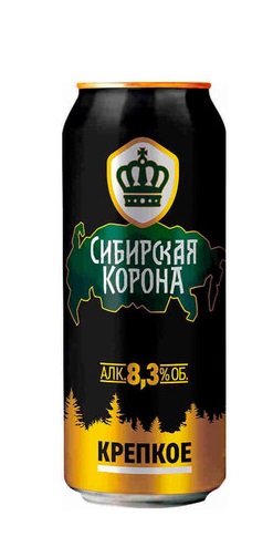 Пиво Сибирская корона крепкое 0,45 л ж/б Эфес О